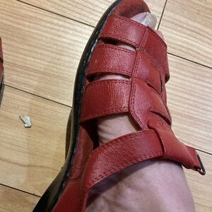 Dr. Scholl's Red Sandals with Adjustable Straps